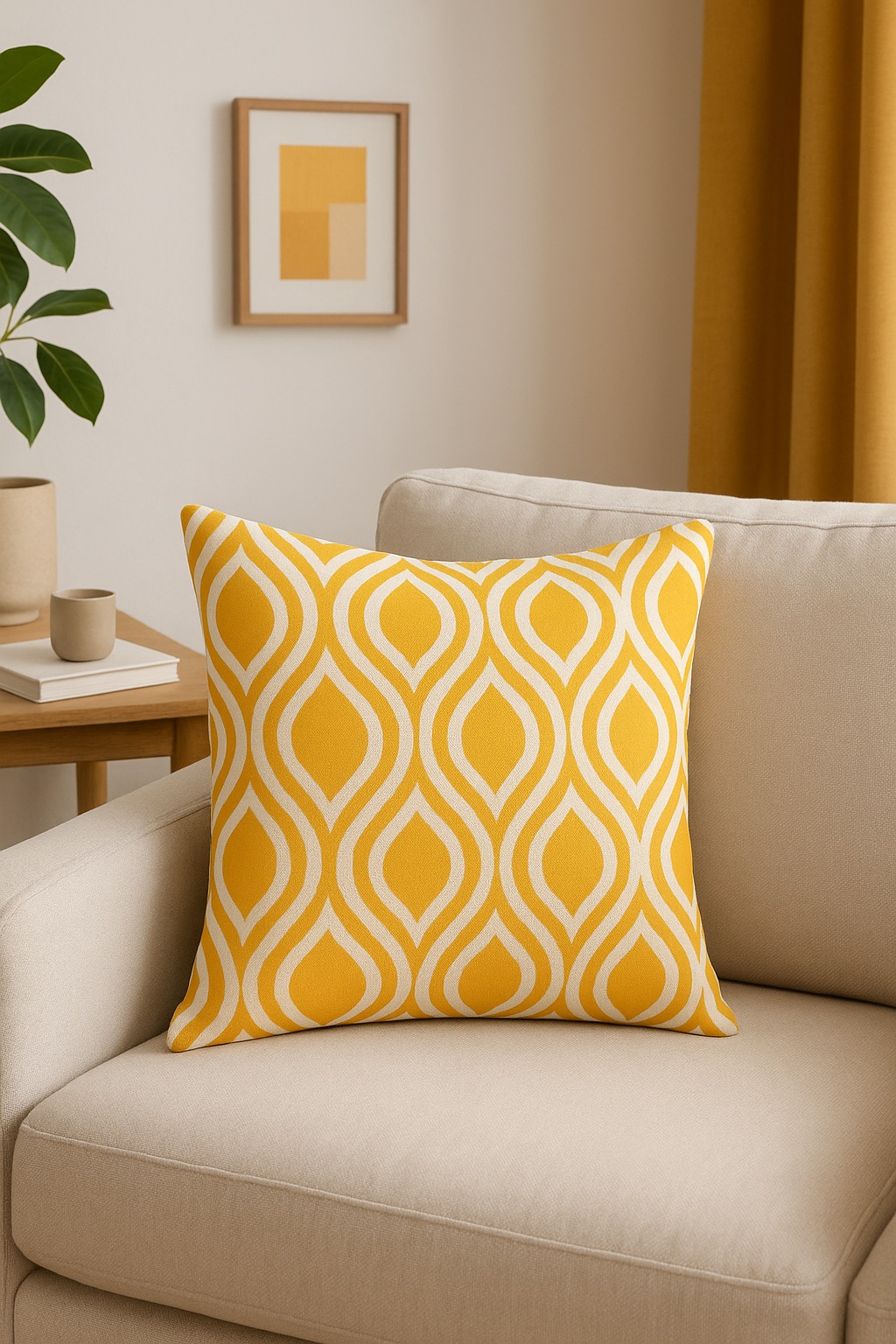 Delicate Waterproof Throw Pillow Cover with Garden Pattern - view 2