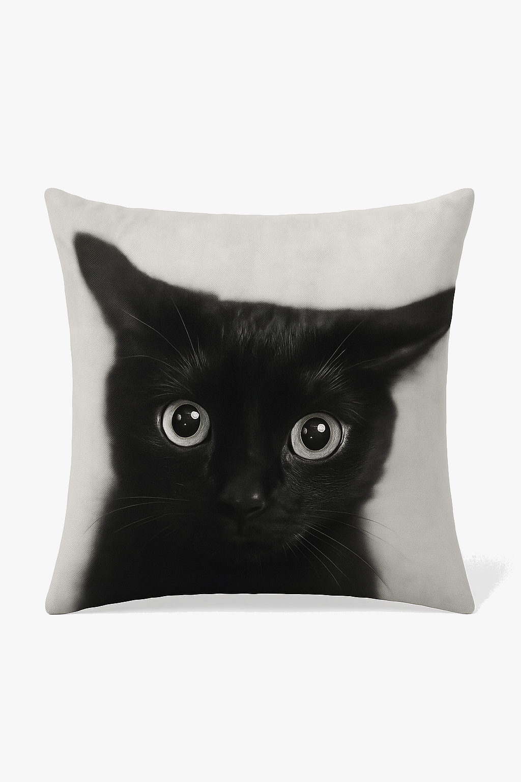 Black cat printed throw pillow cover for interior decoration