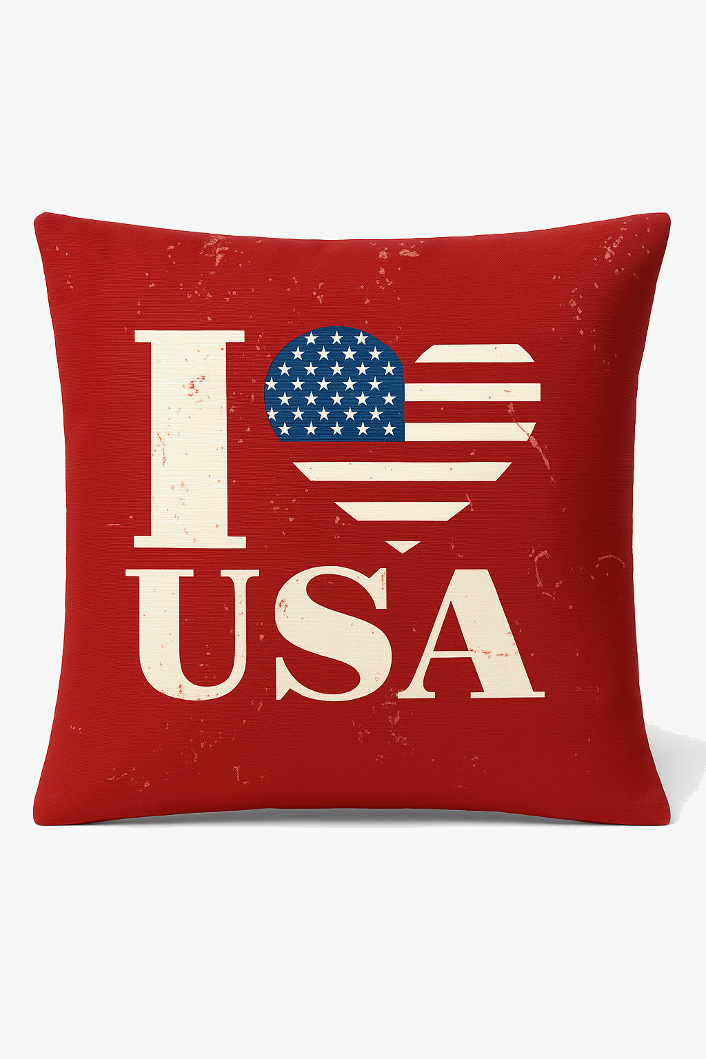 Typographic Love USA Throw Pillow Cover for July 4th
