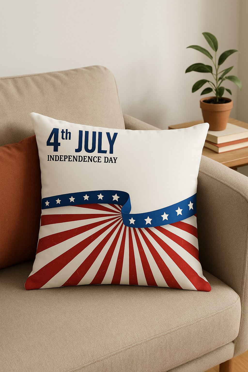 Throw pillow cover printed love usa independent festive decoration - view 2