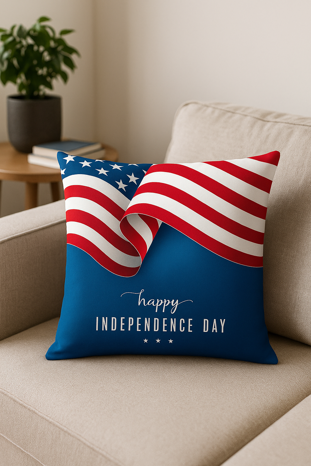 July 4th Love USA Decorative Throw Pillow Cover - view 2