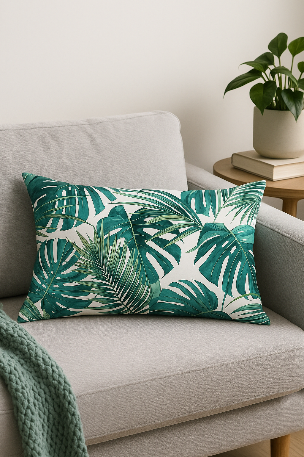 Throw pillow cover printed tropical flower pattern 30x50 cm - view 2