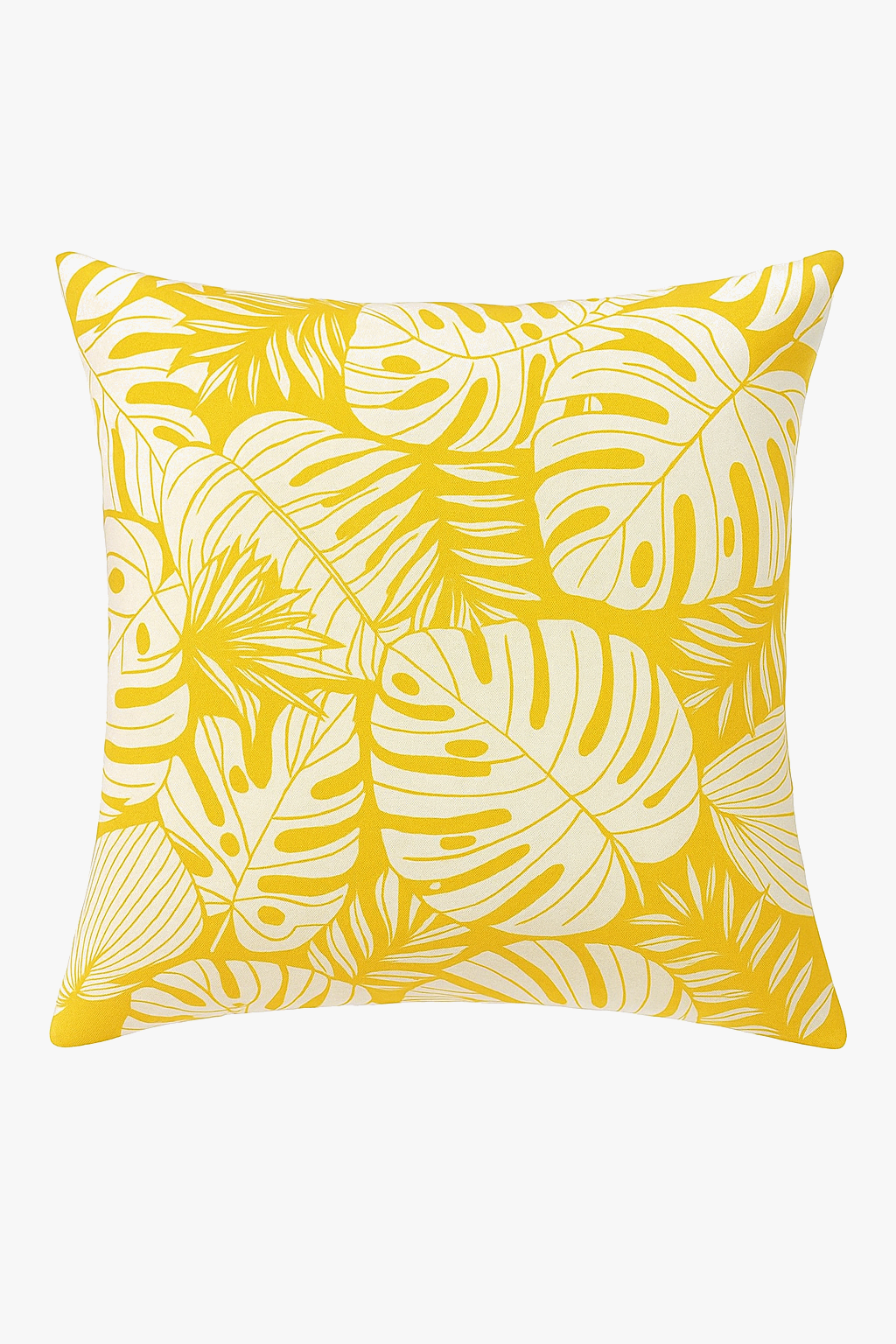 Decorative Yellow Square Throw Pillow Cover for Interior Decoration