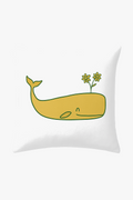 Sun-Drenched Yellow Square Throw Pillow Cover for Interior Decoration