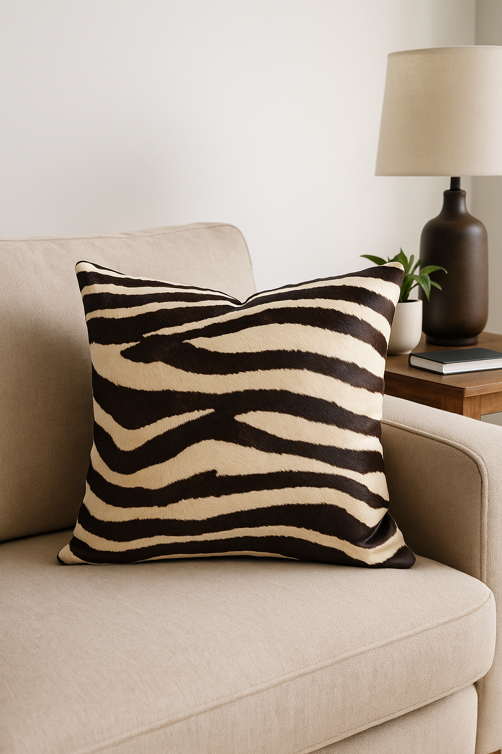 Customizable plush leopard throw pillow cover 35 45 50 60 cm - view 2