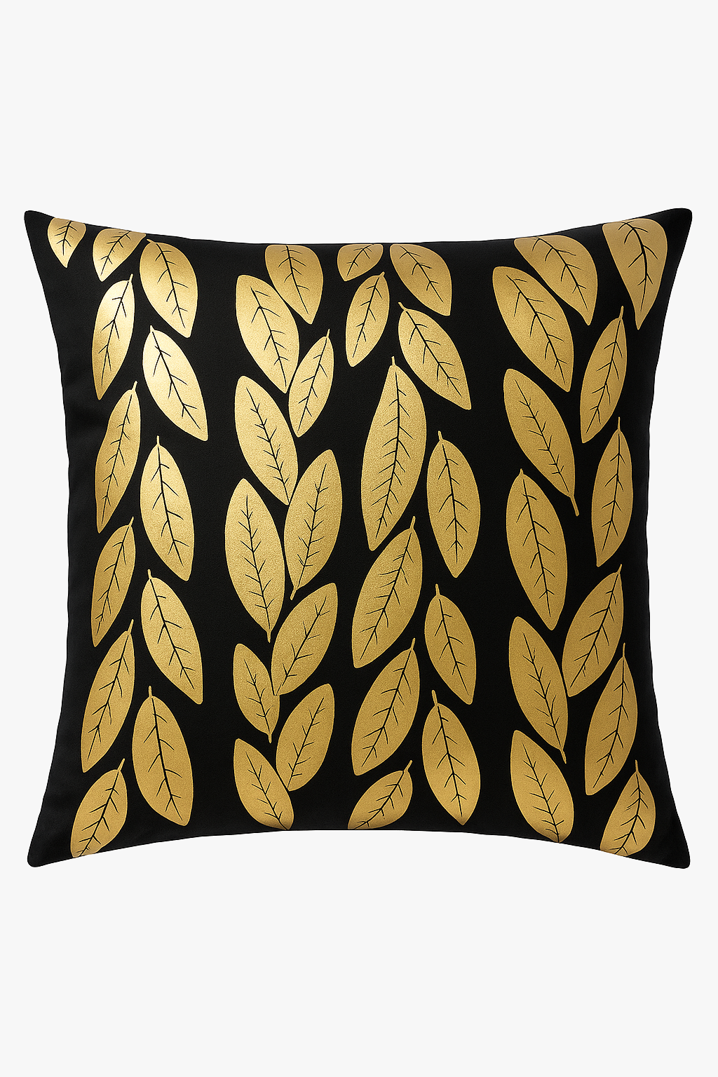 Lively Modern Geometric Green Leaves Throw Pillow Cover