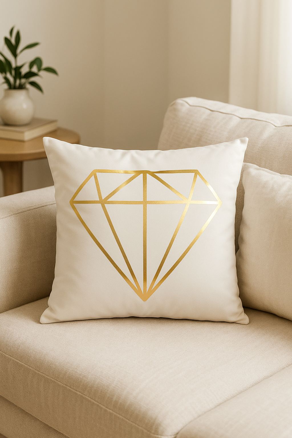 Stylish Modern Green Leaf Geometric Throw Pillow Cover - view 2
