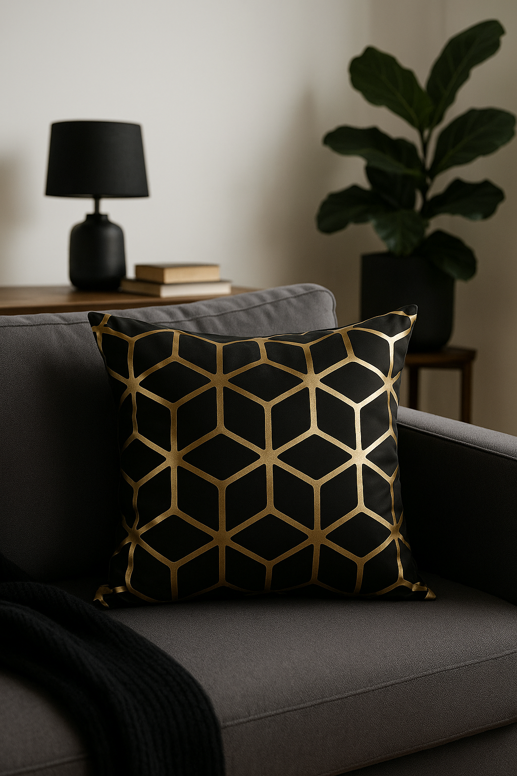 Botanical Leaf Modern Geometric Throw Pillow Cover - view 2