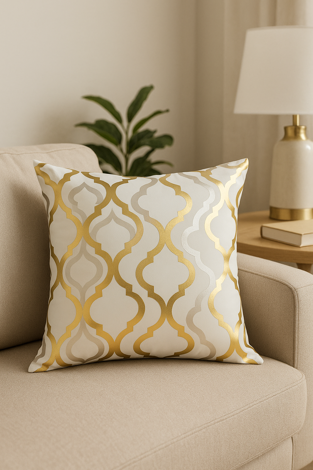 Leaf Modern Geometric Sheet Pattern Throw Pillow Cover - view 2