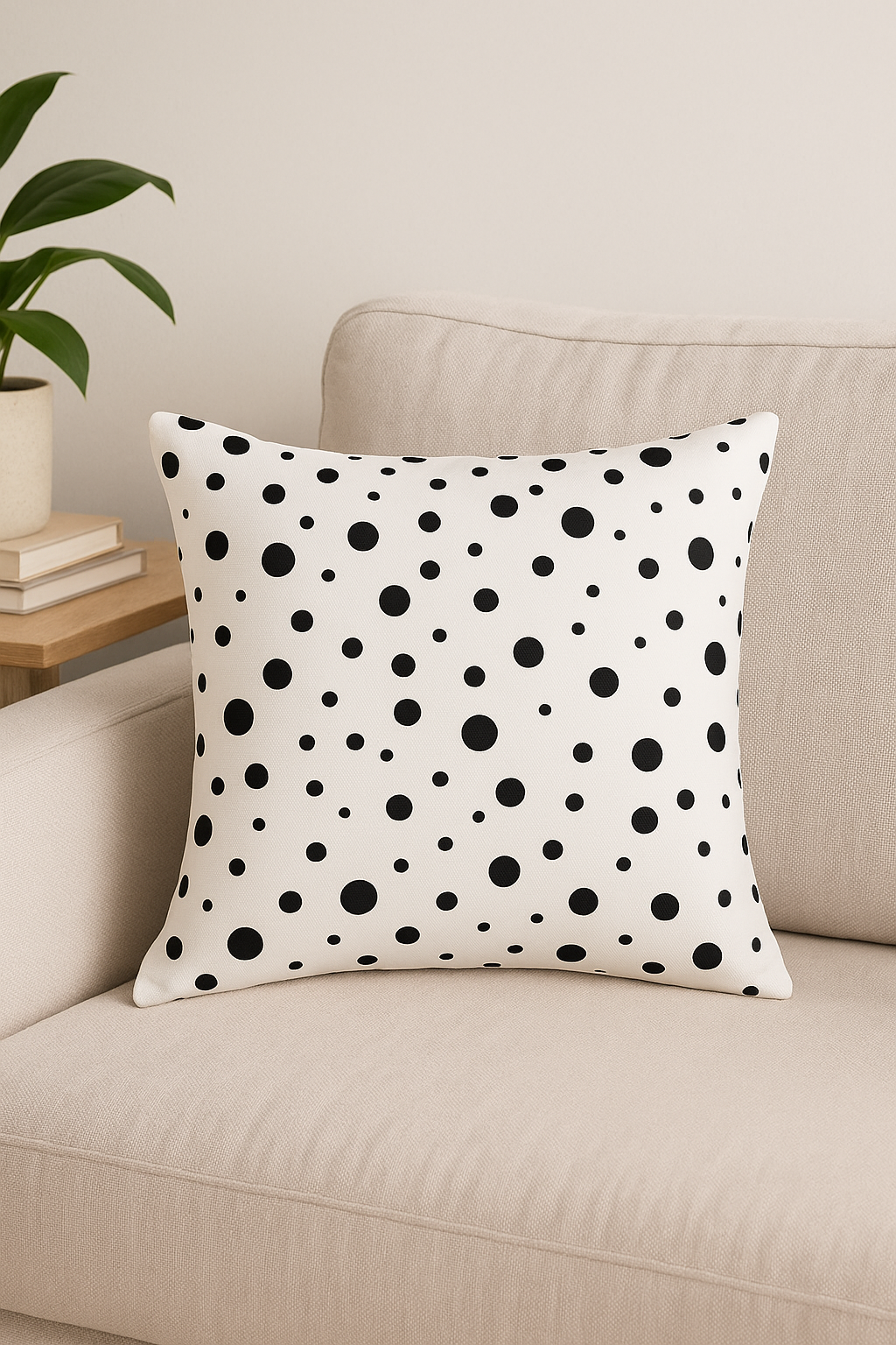 Black and White Geometric Throw Pillow Cover for Hotels and Concierge - view 2