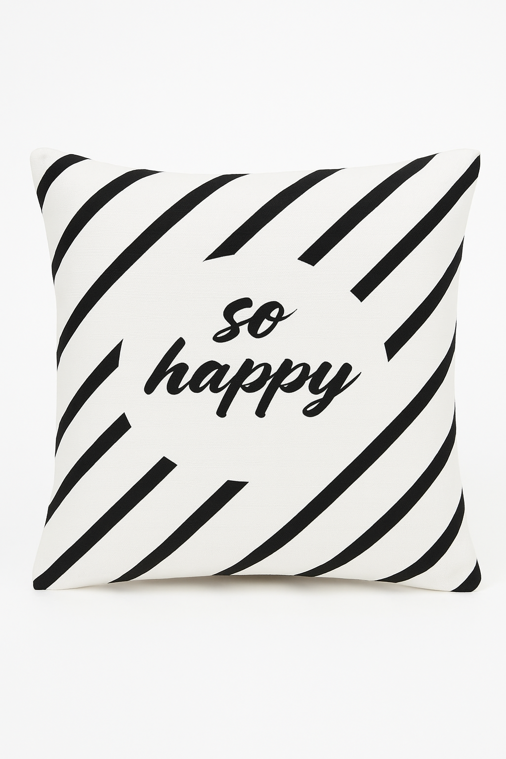 Modern throw pillow cover black and white geometric pattern