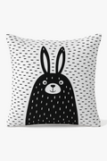 Modern black and white decorative geometric throw pillow cover