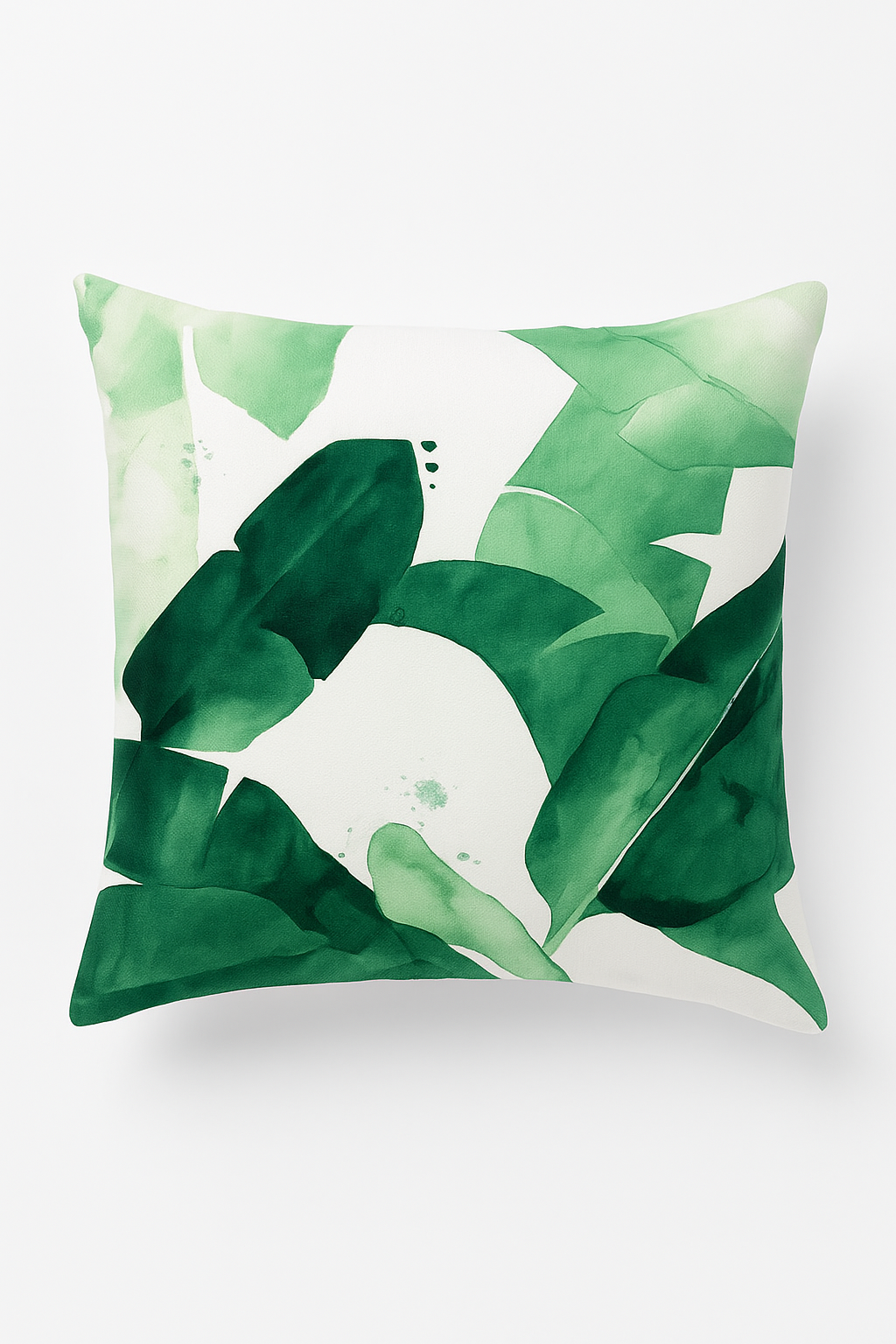 Cactus and Monstera Throw Pillow Cover for Minimalist Interiors