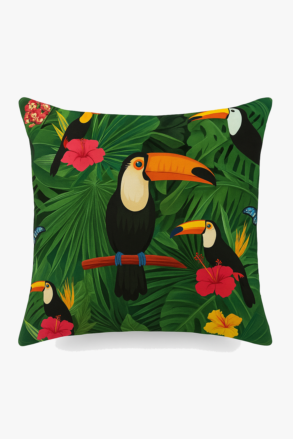 Soothing Natural Cactus & Monstera Throw Pillow Cover