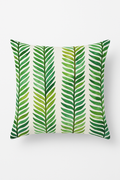 Lively Green Palm & Cactus Throw Pillow Cover