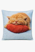Throw pillow cover cute cat pattern for interior decoration