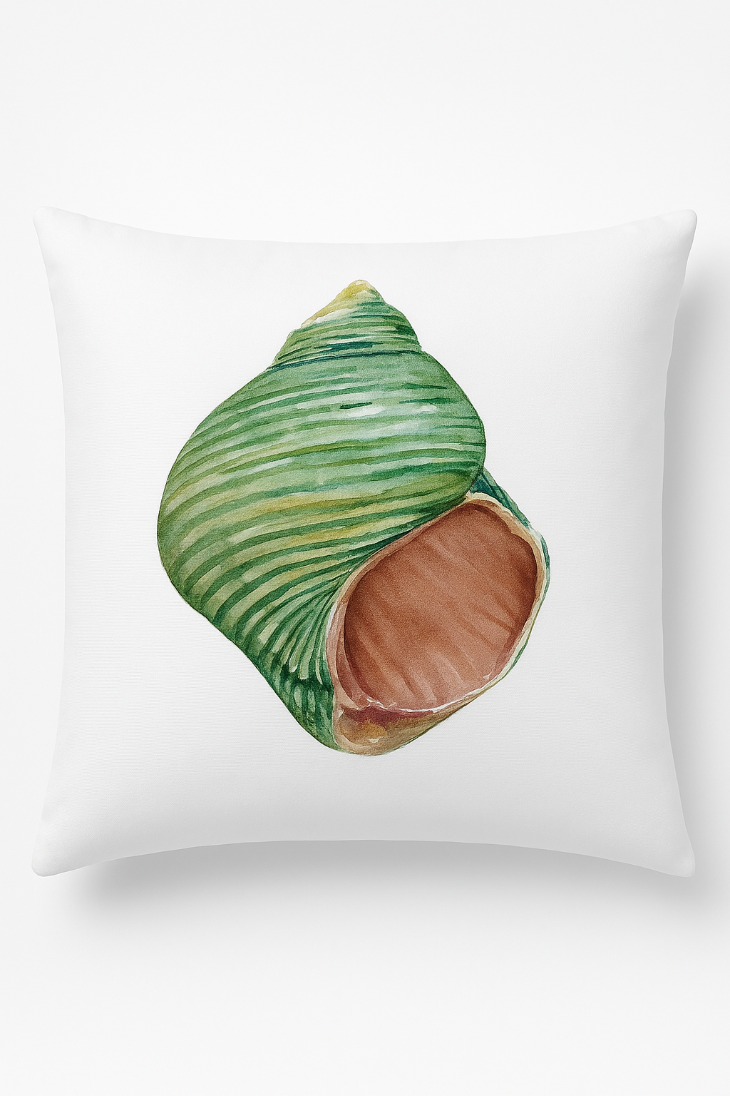 Throw Pillow Cover with Seashell Pattern, Coastal Style, Style Four