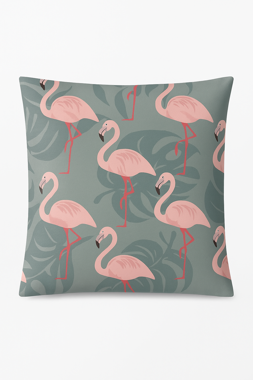 Pink Flamingo Throw Pillow Cover for Interior Decoration