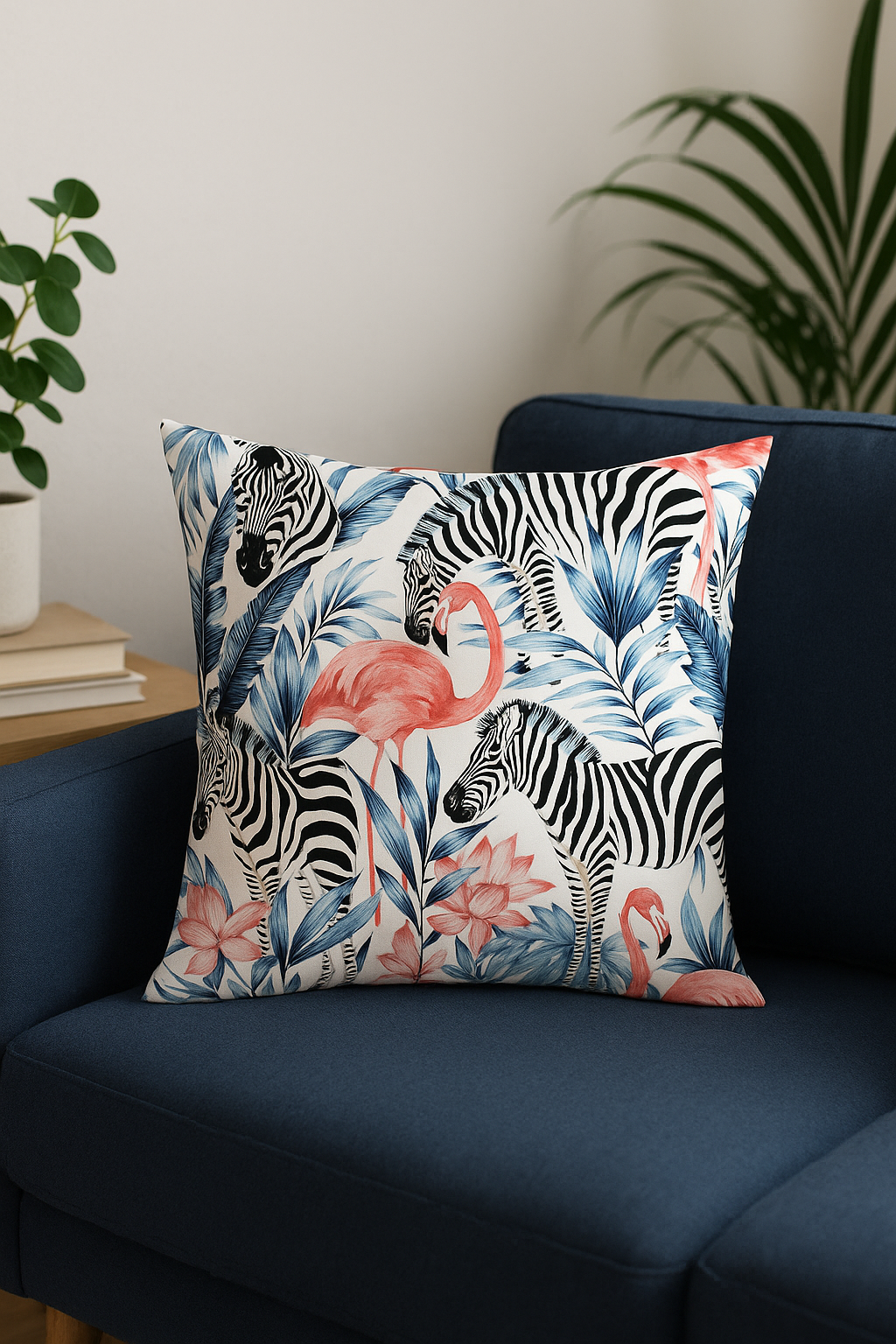 Throw pillow cover flaming pink pattern for a decorative touch - view 2