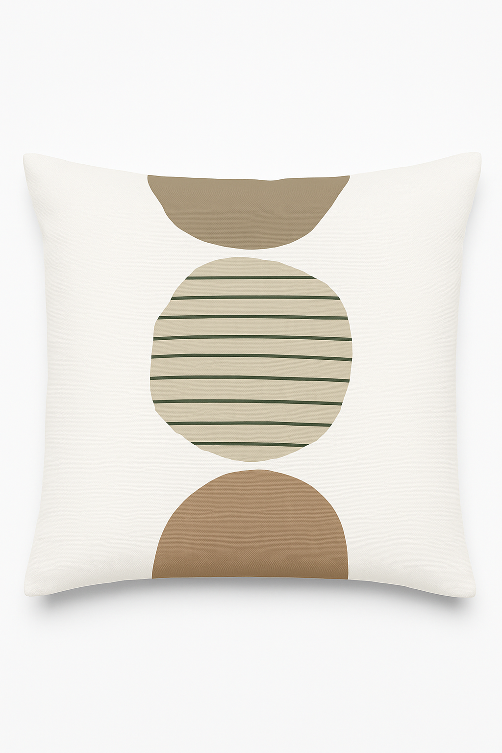 Organic Natural Green Floral Throw Pillow Cover