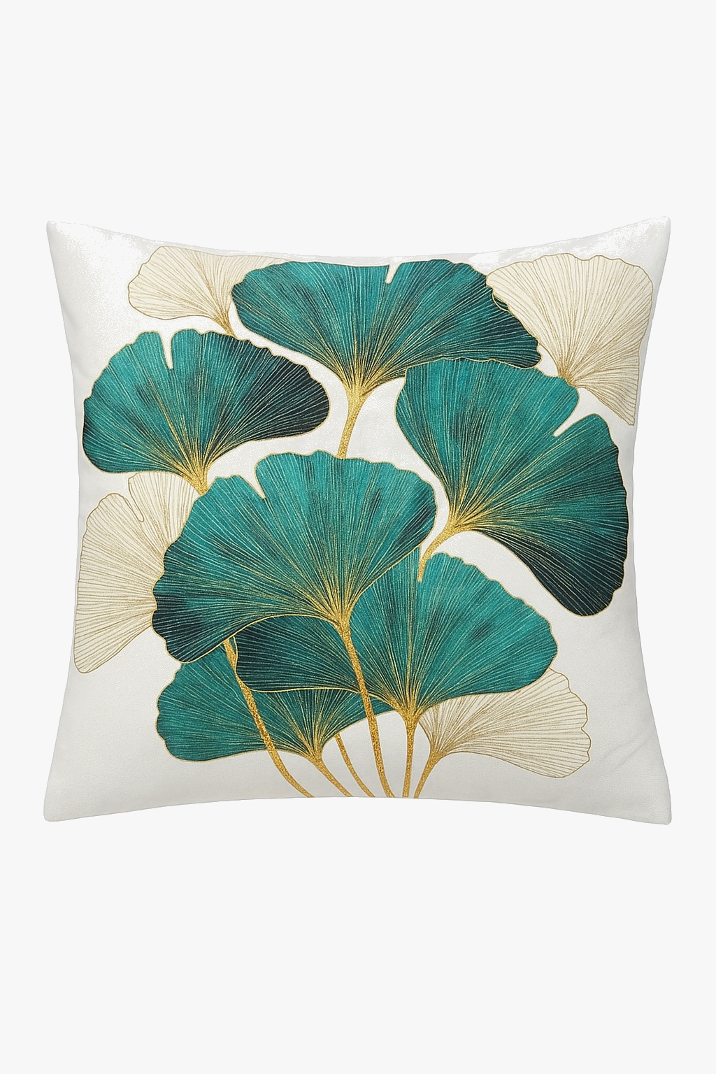 Ginkgo Floral Throw Pillow Cover