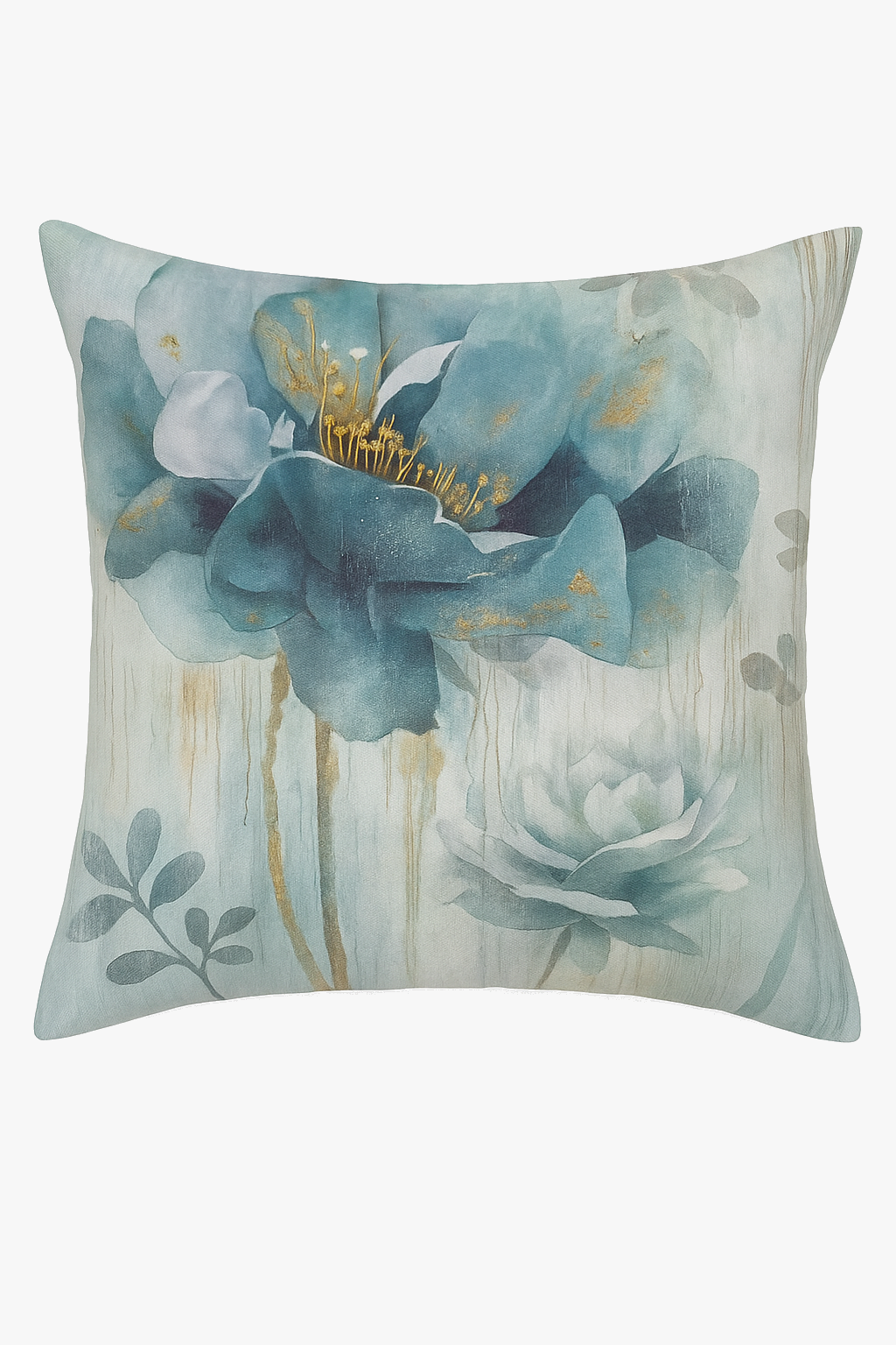 Understated Ginkgo Floral Throw Pillow Cover