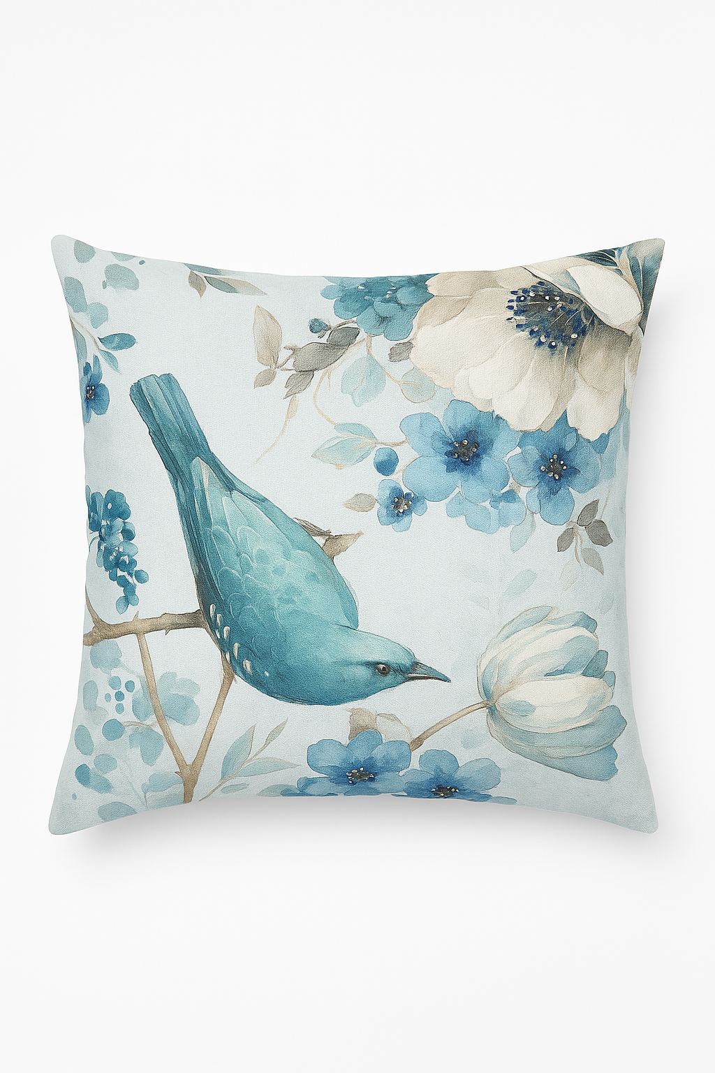 Expressive Ginkgo Floral Throw Pillow Cover