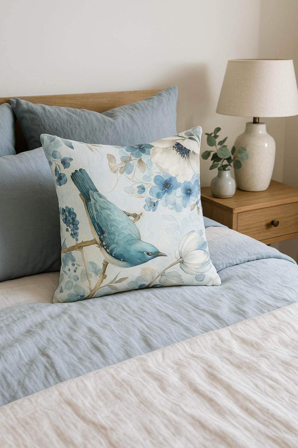 Expressive Ginkgo Floral Throw Pillow Cover - view 2