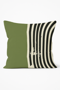 Green Abstract Floral Throw Pillow Cover, Design 1