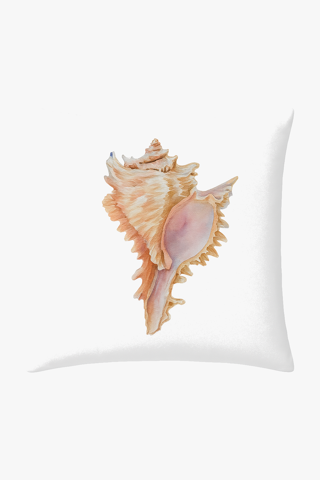 Throw pillow cover seashell pattern and conch