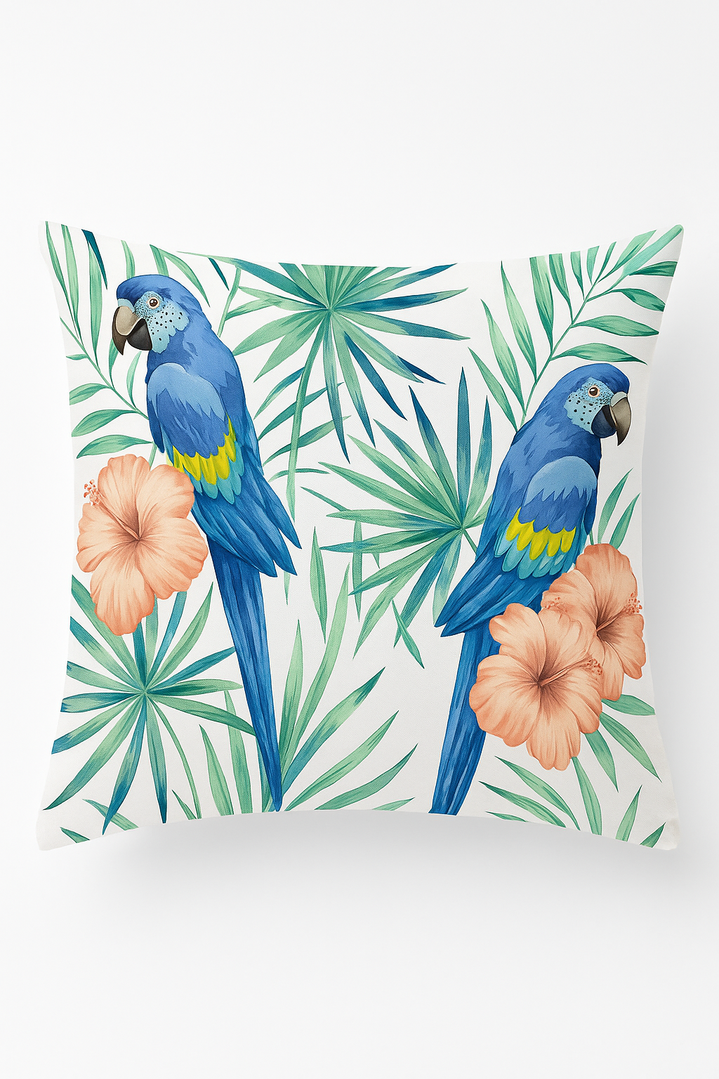 Throw pillow cover tropical parrot pattern for living room
