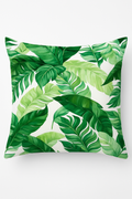 Tropical Plants Throw Pillow Cover, Fresh Nature-Inspired Accent