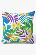 Tropical throw pillow cover for an elegant sofa