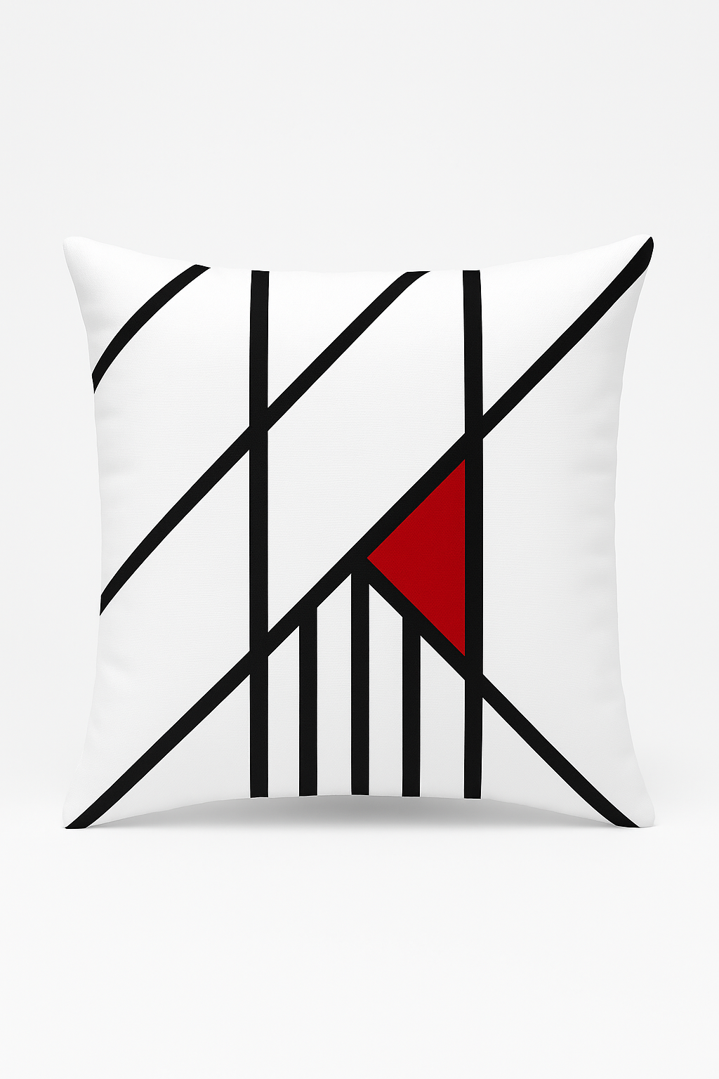 Black and red throw pillow cover elegant geometric pattern