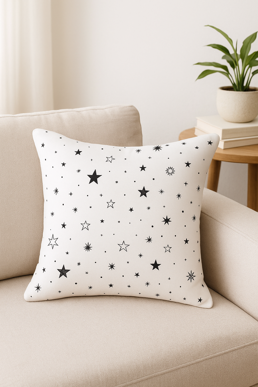 Black and white throw pillow cover modern geometric design - view 2