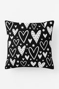 Black and white geometric throw pillow cover modern and sleek