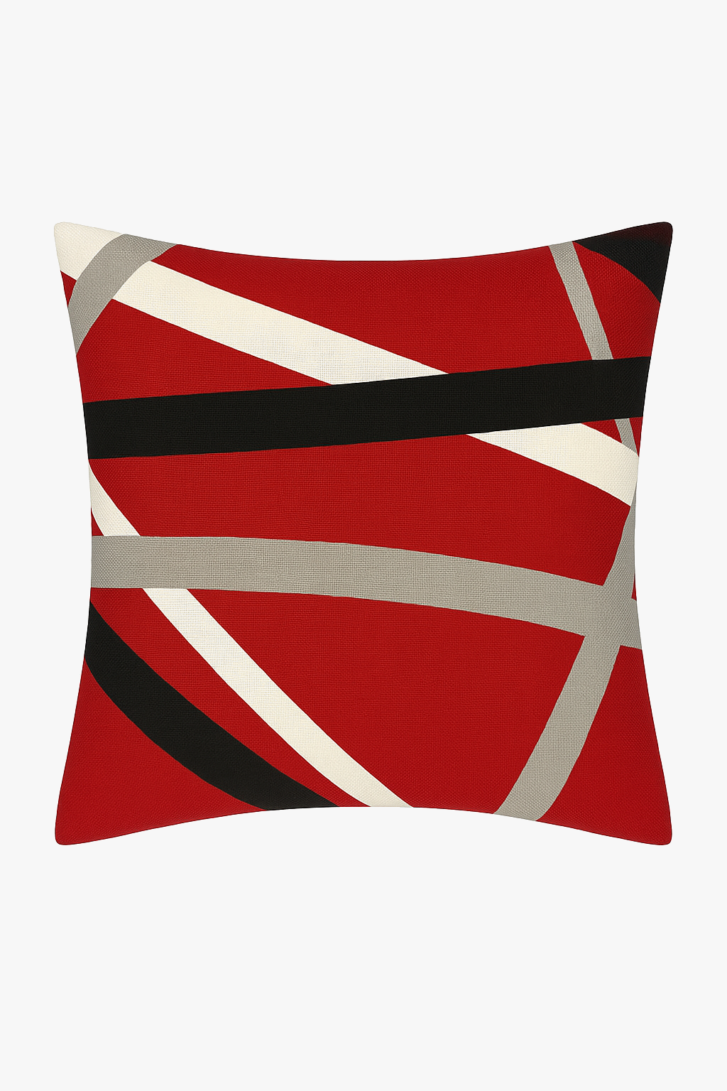 Black and Red Geometric Throw Pillow Cover, Style Two