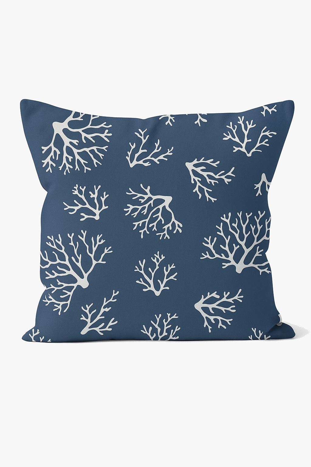 Elegant navy blue geometric Nordic throw pillow cover
