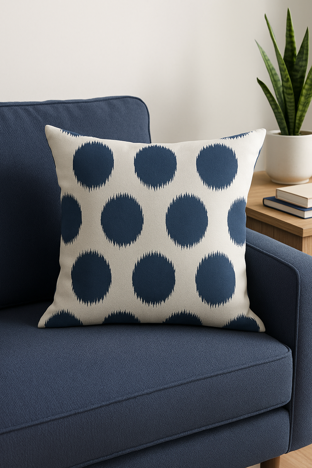Nordic geometrical throw pillow cover navy blue elegant for sofa - view 2