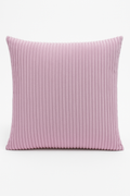 Striped throw pillow cover in customizable ribbed velvet 65x65 70x70 cm