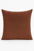 Romantic Oversized Striped Ribbed Velvet Throw Pillow Cover