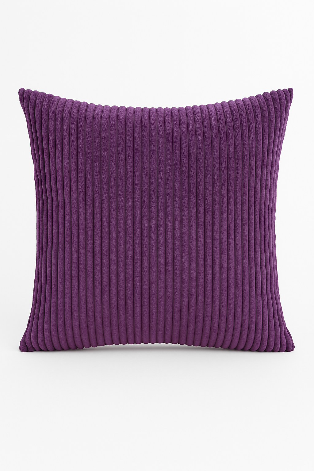 Contemporary Oversized Striped Ribbed Velvet Throw Pillow Cover
