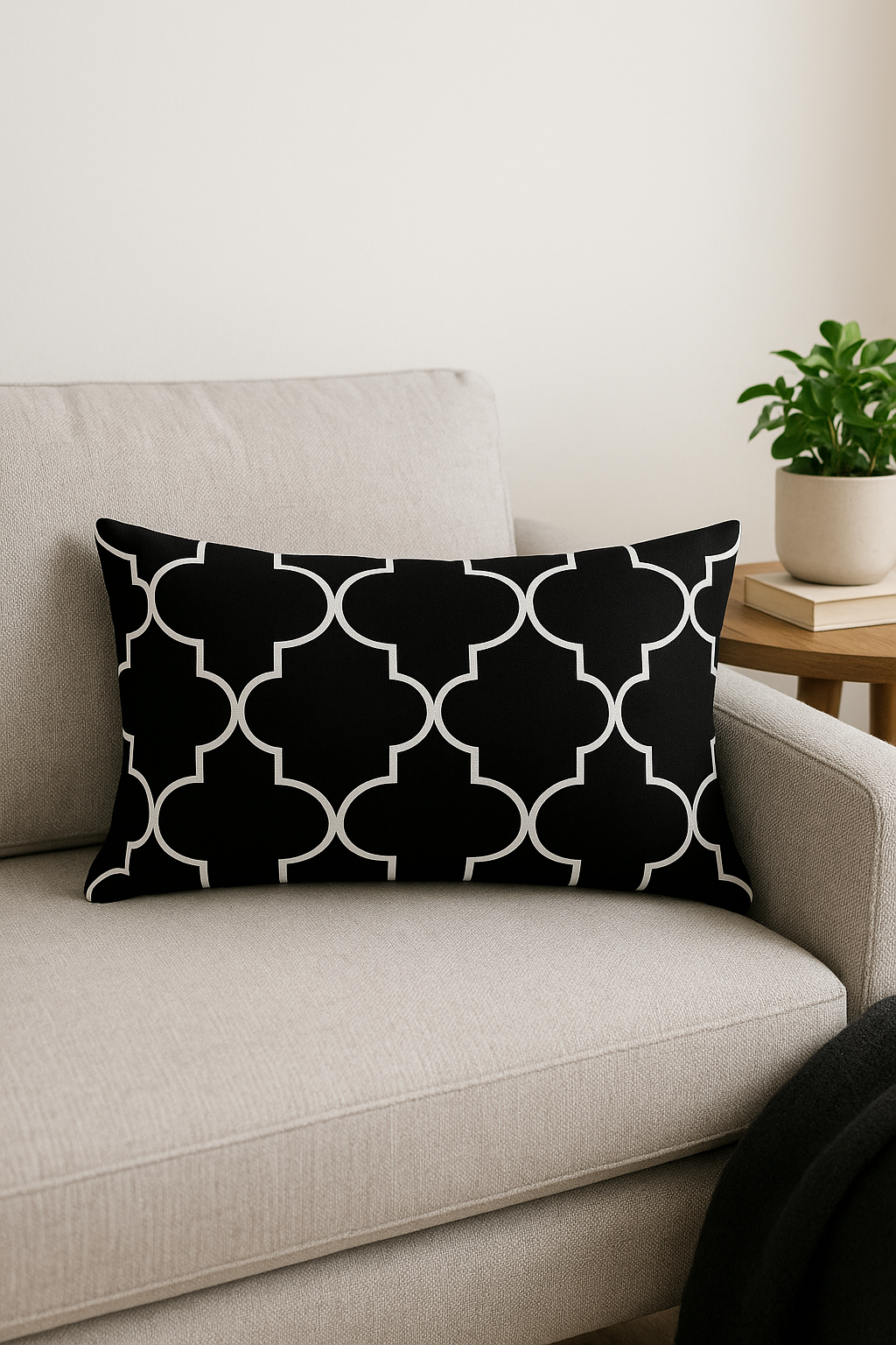 Throw pillow cover rectangle 30 x 50 cm elegant geometric mandala pattern - view 2