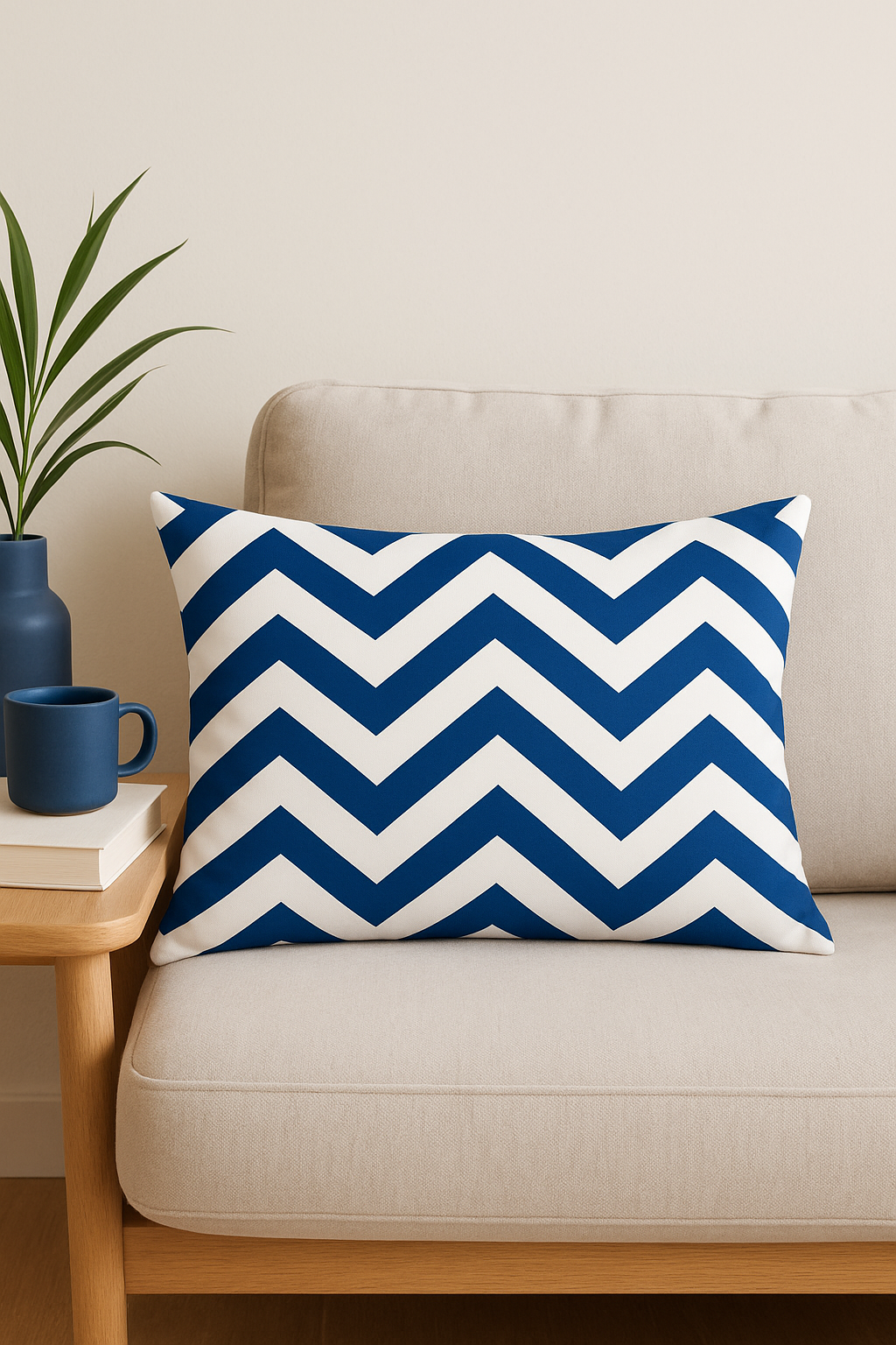 Throw pillow cover rectangle polyester blue marine animals 30 x 50 cm - view 2