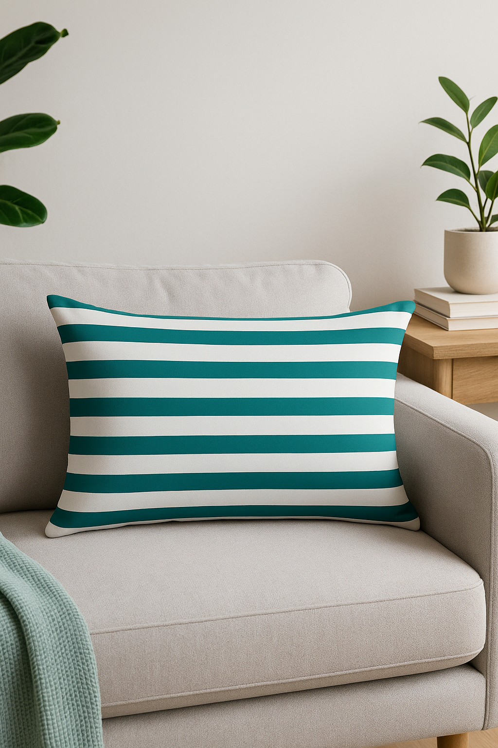 Rectangular throw pillow cover with coloured geometric motifs 30 x 50 cm - view 2