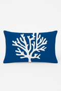 Rectangular throw pillow cover marine animals pattern blue 30 x 50 cm