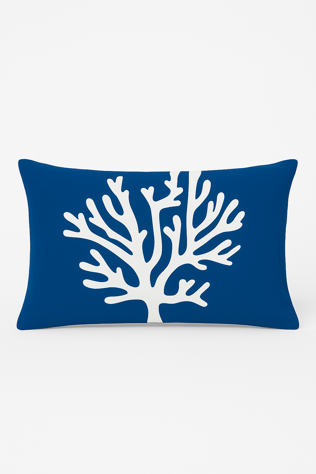 Rectangular throw pillow cover marine animals pattern blue 30 x 50 cm