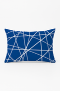 Blue rectangular throw pillow cover pattern marine animals 30x50 cm