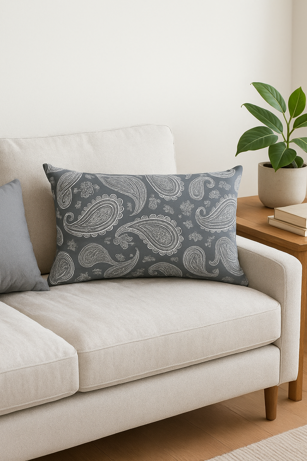 Rectangular Grey Geometric Patchwork Cushion Cover, Style Two - view 2