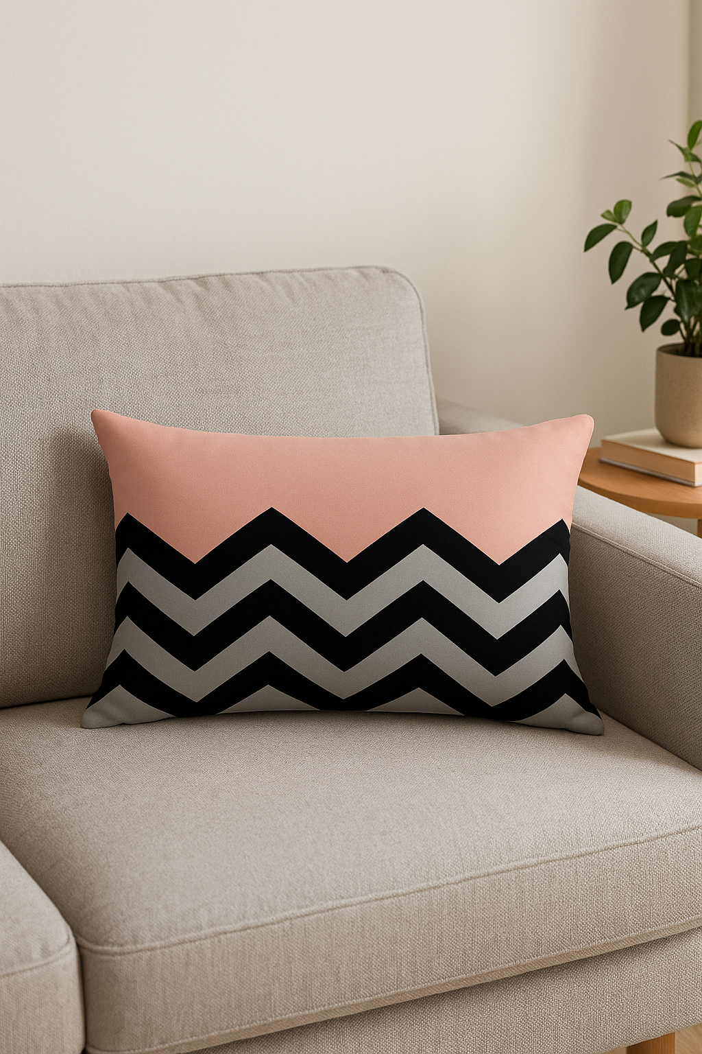 Rhythmic Yellow and Red Geometric Throw Pillow Cover 30x50cm - view 2
